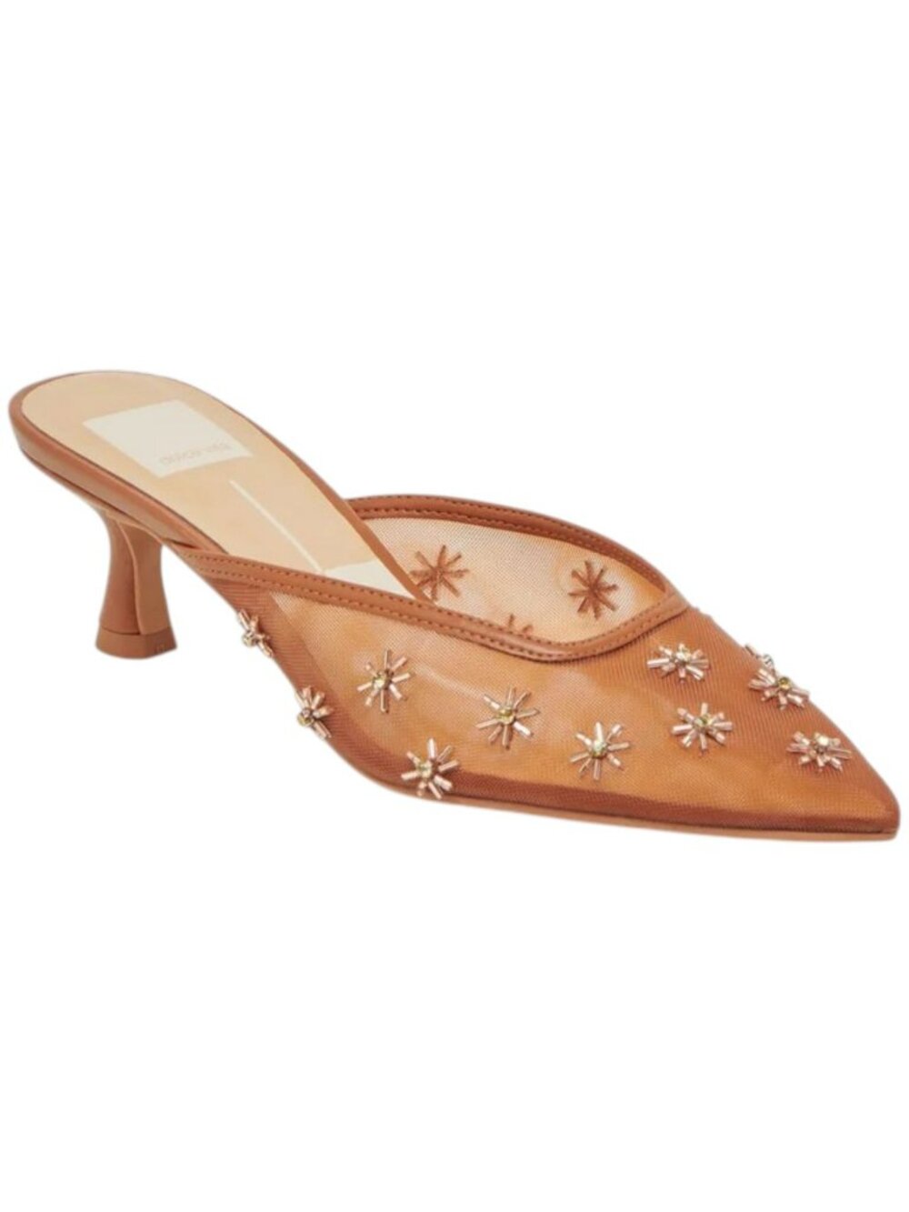 Dolce Vita Clara Kitten Heel Pointed Toe Pump, Saddle, 8.5
